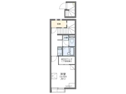 レオネクストフィロ 前沢宿Ⅰ(1K/2階)の間取り写真
