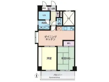 RESTAひばりが丘(2DK/3階)の間取り写真