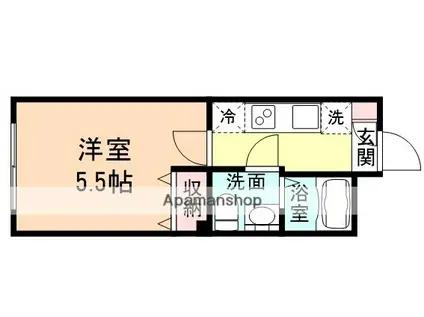 ロータス大泉学園(1K/1階)の間取り写真