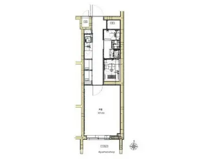 リヴシティ大泉学園(1K/1階)の間取り写真