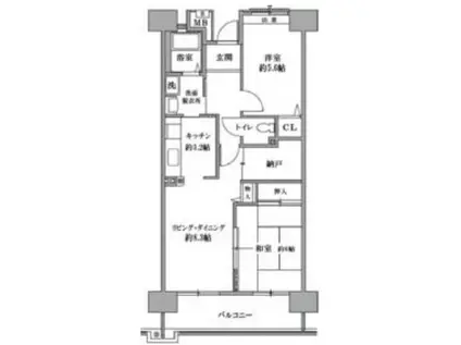 TS GARDEN 清瀬(2SLDK/7階)の間取り写真