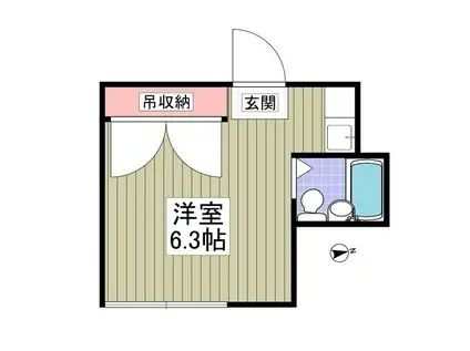 メゾンクレセール(ワンルーム/2階)の間取り写真