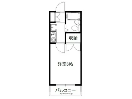 メープル大泉学園D(1K/1階)の間取り写真