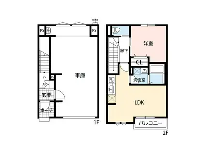 アヴァンティ環八西台(1LDK/1階)の間取り写真
