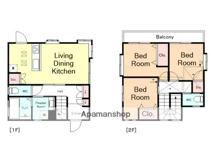 西武池袋・豊島線 大泉学園駅 徒歩22分 2階建 築14年(3LDK)の間取り写真