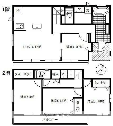 西武池袋・豊島線 大泉学園駅 徒歩18分 2階建 築8年(4LDK)の間取り写真