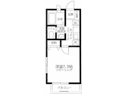 グレイシス東池袋A棟(1K/2階)の間取り写真