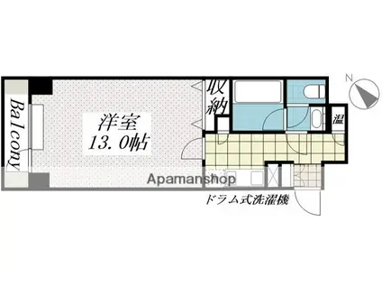 メゾン・ド・ヴィレ日本橋中洲(1K/10階)の間取り写真