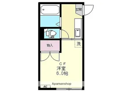 メゾン向丘(1K/1階)の間取り写真