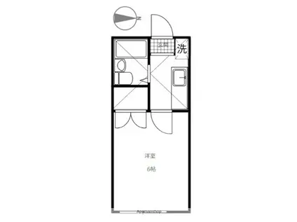 福住プラザ(1K/2階)の間取り写真