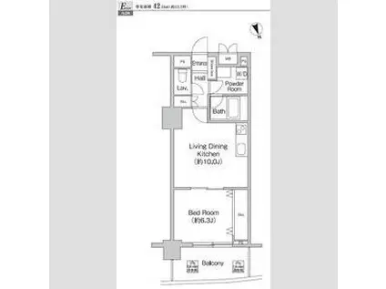 プライムアーバン町屋サウスコート(1LDK/7階)の間取り写真