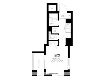 メインステージ護国寺2(1K/6階)の間取り写真
