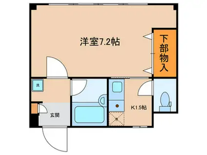 LECIELCLOUD(1K/1階)の間取り写真