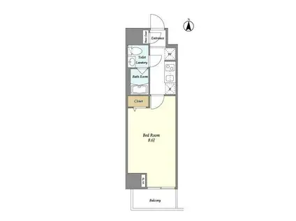 リテラス上野入谷(1K/5階)の間取り写真