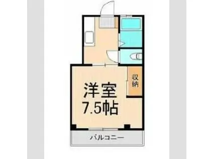 第一ジュネス倉田(1K/3階)の間取り写真