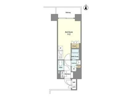 ライトテラス錦糸町(ワンルーム/8階)の間取り写真