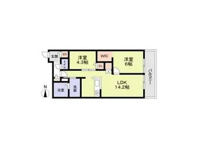 CASA FORESTALE-A(2LDK/3階)の間取り写真