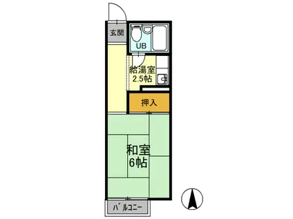 アルカキット葛西(1K/2階)の間取り写真