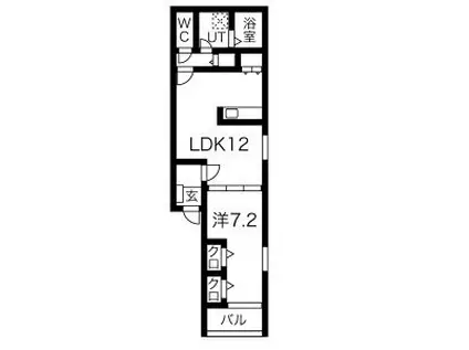 PREMIER(1LDK/1階)の間取り写真
