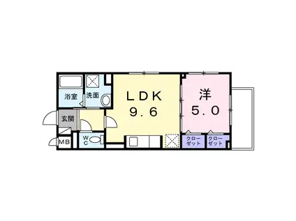 CASA南千住(1LDK/3階)の間取り写真