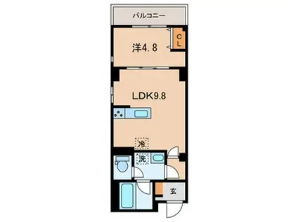 墨田区亀沢3丁目計画(1LDK/4階)の間取り写真