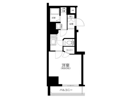 ハーモニーレジデンス秋葉原(1K/8階)の間取り写真