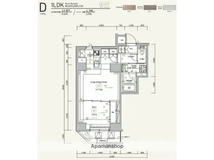 SYFORME ASAKUSA(1LDK/9階)の間取り写真