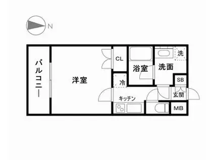 パークウェル神田イースト(1K/4階)の間取り写真