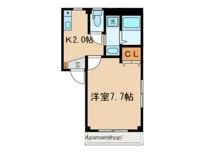 メゾン壱番館(1K/1階)の間取り写真