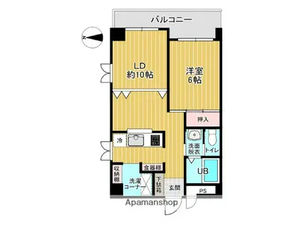 パークヒルズ.K(1LDK/2階)の間取り写真