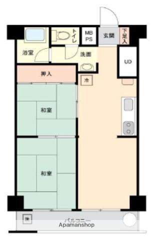 第27宮庭マンション(2LDK/7階)の間取り写真