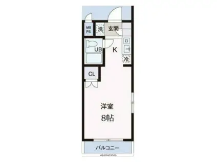 パレヴェール文京(ワンルーム/4階)の間取り写真