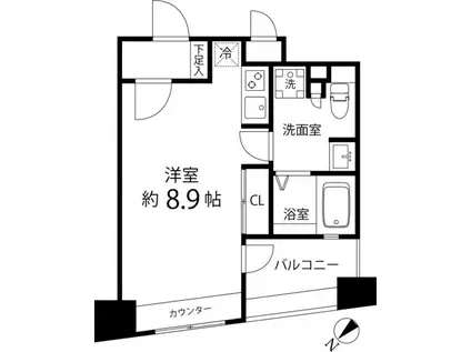 レニール本駒込(ワンルーム/4階)の間取り写真