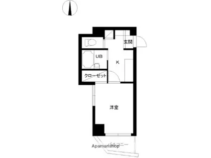 スカイコート高田馬場第6(1K/7階)の間取り写真
