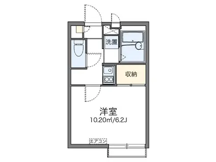 レオパレスアルカディアみゆき(1K/2階)の間取り写真