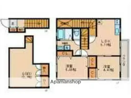 東京地下鉄有楽町線 地下鉄赤塚駅 徒歩10分 2階建 築11年(2SDK/2階)の間取り写真