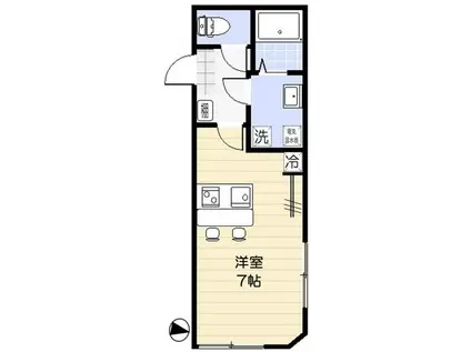 アリエル関町北(ワンルーム/2階)の間取り写真