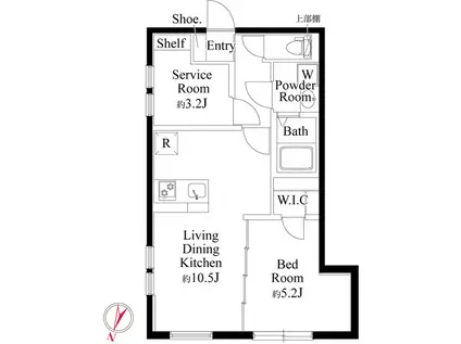 フォルスクラス駒込西ケ原(1SLDK/2階)の間取り写真