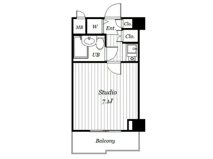 ストーク千川(1K/3階)の間取り写真
