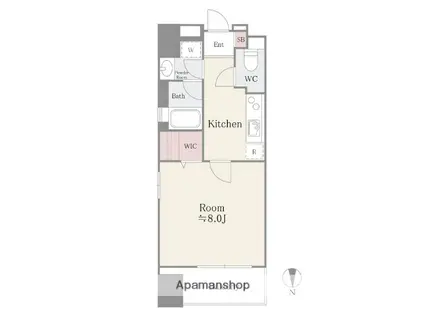 サンゼウス亀戸(1K/9階)の間取り写真