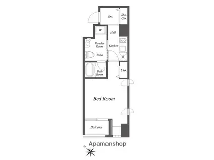 ニューシティアパートメンツ新川2(1K/7階)の間取り写真