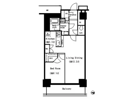 キャナルスクウェア豊洲(1LDK/2階)の間取り写真