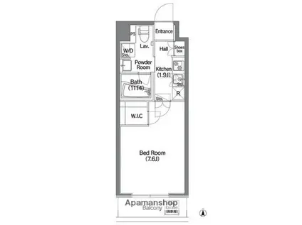 コンフォリア錦糸町DEUX(1K/6階)の間取り写真