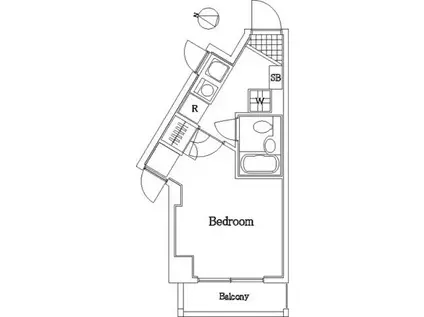 プレール天王洲アイル(1K/5階)の間取り写真