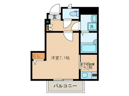 ピノーラ(1K/1階)の間取り写真