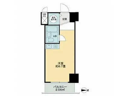 上野アビタシオン(ワンルーム/8階)の間取り写真