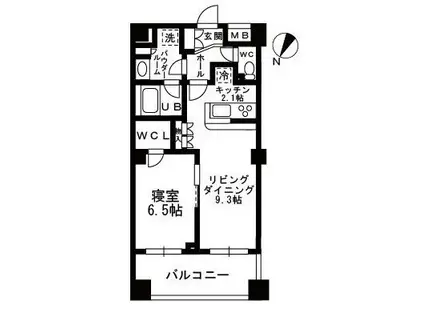 シャンピアグランデ深沢(1LDK/4階)の間取り写真