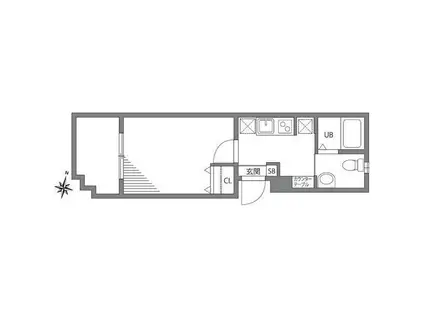 シャリオ押上 旧プチグランデシャリオ(1K/3階)の間取り写真