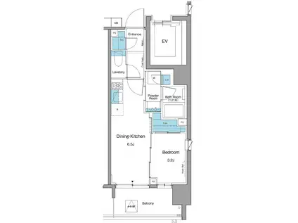 ルフォンプログレ蔵前ナチュール(1DK/5階)の間取り写真