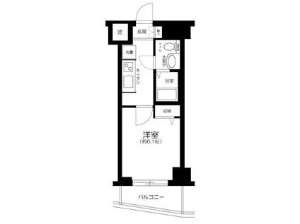 ステージグランデ高輪(1K/11階)の間取り写真